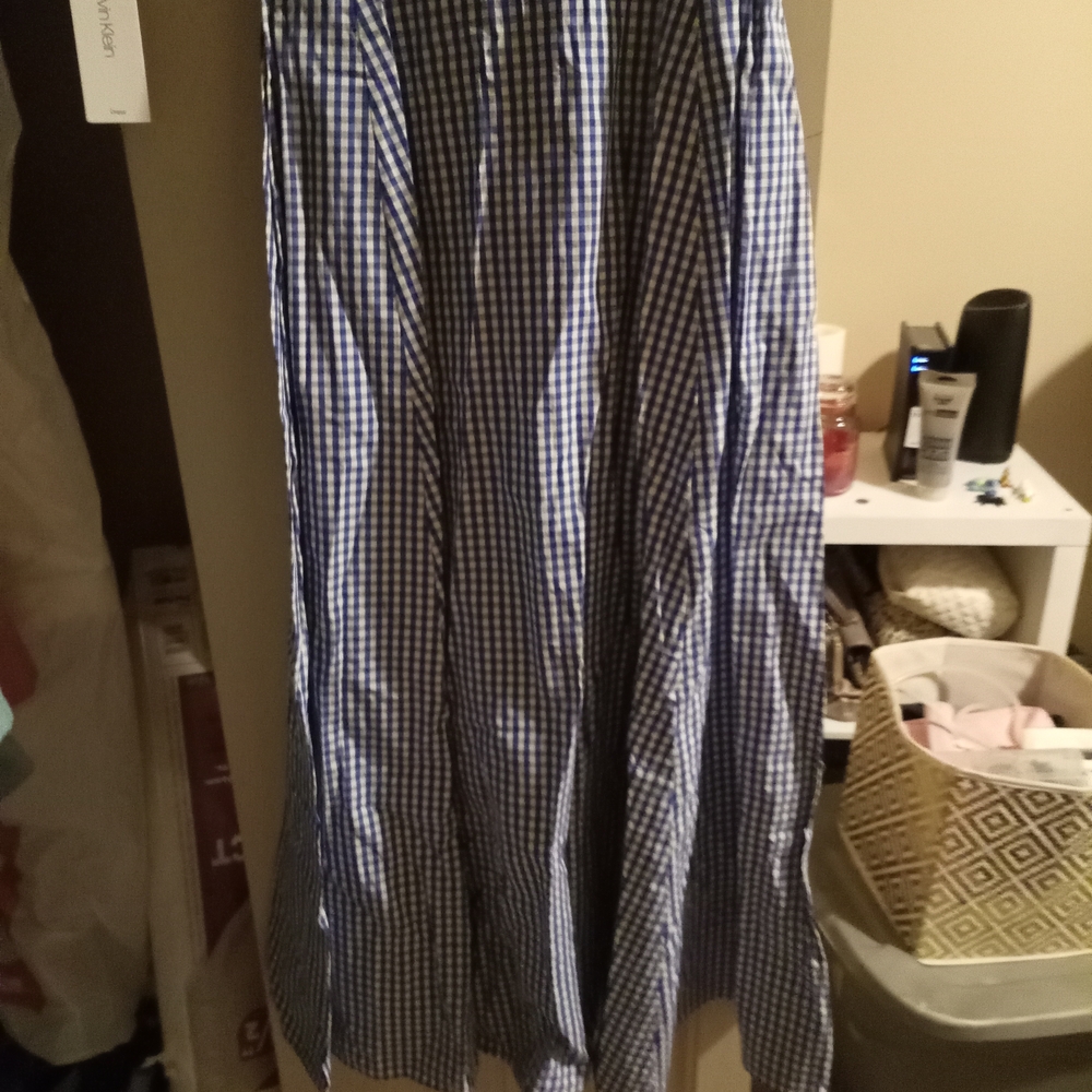 Blue Gingham Women's Dress - Picture 6 of 6